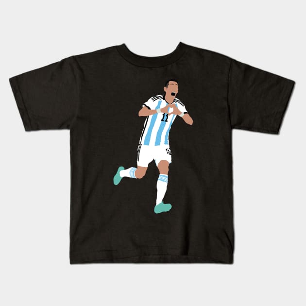 Angel Di Maria, Argentina vs France WC Final 2022 Kids T-Shirt by Jackshun